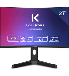 Ecran PC Gamer M27 Incurvé 2026 Gen 2 27'' incurvé Fast VA 2K WQHD/ 200 Hz Skillkorp