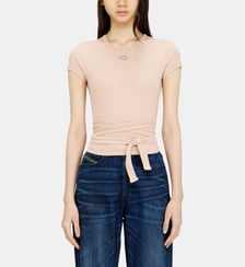 Haut côtelé avec lacets enveloppants Diesel