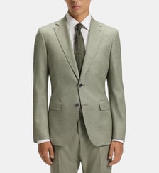 Blazer slim en tissu stretch à motif BOSS