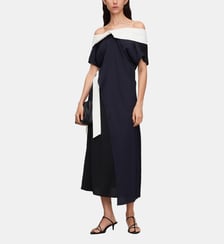 Robe asymétrique tricolore Adolfo Dominguez