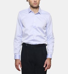 Chemise ciel pointe diamantée coupe cintrée Atelier Privé