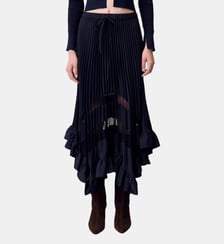 Jupe mi-longue fluide Elodie plis accordéon Claudie Pierlot