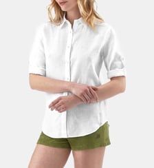Chemise manches longues en lin unie Vilebrequin