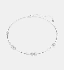 Collier Idyllia, Cœur avec flèche, Métal rhodié Swarovski