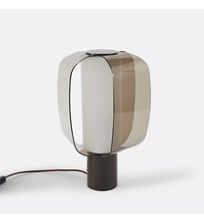 Lampe à poser, en plexiglass, verre opalin et métal fer La Redoute Interieurs