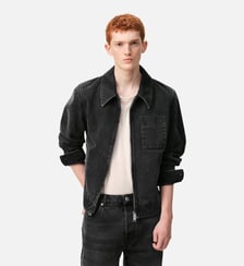 Blouson Zippé Ami De Coeur Ton Sur Ton en Coton AMI Paris