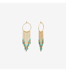Boucles d'oreilles petit modele dorées - folk Caroline Najman