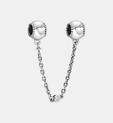 Charm Clip Chaîne de Confort Cœurs En Relief Pandora