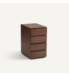 Caisson bureau 4 tiroirs plaqué noyer AM.PM