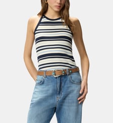 Débardeur rayé à logo pinko Pinko