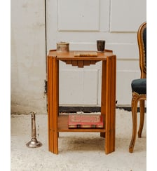 Table d'appoint en bois Francine N°1652 - Produit chiné Debongout