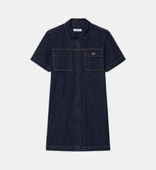 Robe manches courtes denim Lacoste
