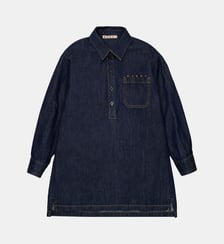 Robe en denim avec logo Marni