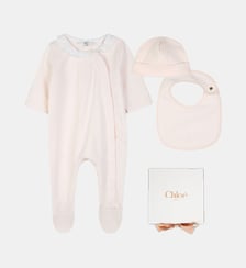 Ensemble pyjama, bonnet et bavoir Chloe Kids