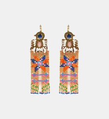 Boucles d'oreilles pendantes avec perles tissées MOHICAN Hipanema