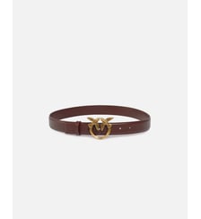 Ceinture love birds en cuir 3cm Pinko