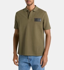 Polo en coton avec étiquette Balmain Vintage en cuir Balmain