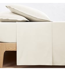 Drap plat uni en percale de coton bio Scenario La Redoute Interieurs