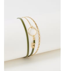 bracelet cuirs et chaines Tabatha Olive vernis Flowers for Zoe