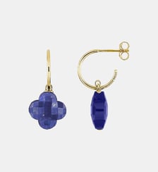 Boucles d'oreilles, lapis lazuli, or jaune Morganne Bello