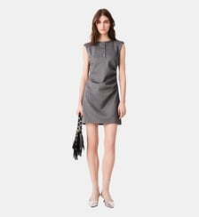 Robe tailleur courte strassée Maje