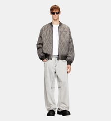 Blouson bomber matelassé à motif losanges rembourré Diesel