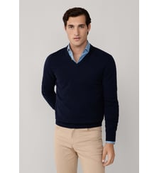 Pull À Col V En Laine Mérinos Mélangée Hackett London