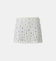 Mini jupe avec cristaux et perles Pinko