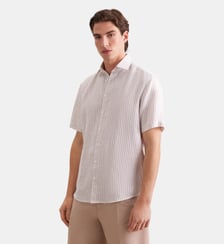 Chemise en lin 1/2 Regular Col Kent Seidensticker