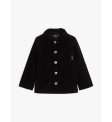 veste pression en velours noir côtelé Agnès b.