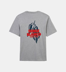 T-shirt col rond imprimé dos piments en coton Serge Blanco