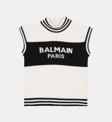 Pull sans manches en maille Paris Balmain