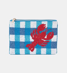 Sac pochette brodé de perles motif homard HAINA Wild