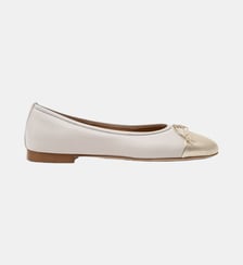 Java - Ballerines En Cuir Nappa Latte - Sacchetto Parallèle