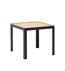 Table D'Appoint  Plateau en enduit effet béton et piètement métal noir Madura