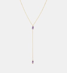 Collier cravate longue venus amethyste Caroline Najman