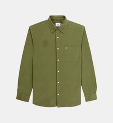 Chemise Charles en velours milleraies à broderie SP Section Paloise Serge Blanco