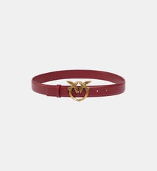 Ceinture love birds en cuir Pinko