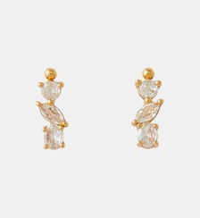 Puces d'oreilles navettes de zircon - argent garanti 925 Balaboosté