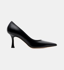 Rozo - Escarpins En Cuir Veau Lisse Noir Parallèle
