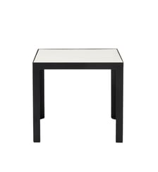 Table D'Appoint  Plateau en enduit effet béton et piètement métal noir Madura