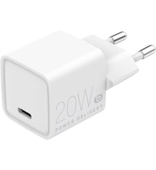 Chargeur 20W charge rapide USB-C Blanc compatible iPhone 17 16 15 Pro Max et Samsung Galaxy Essentiel B