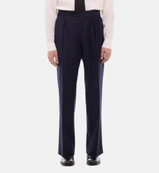 Pantalon de costume en laine rayée Fursac