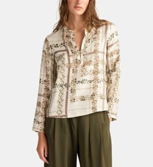 Blouse exeter en twill de soie imprimé Momonì
