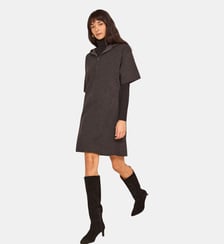 Robe Anthracite En Laine Mélangée Pensee Maison 123