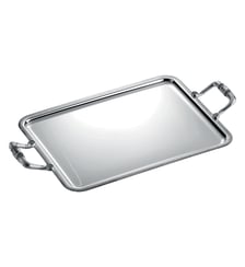 Plateau rectangulaire à anses en métal argenté - 43 x 31 cm - MALMAISON Christofle