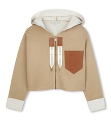 Cardigan en tricot à capuche Lanvin Kids