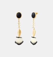 Boucles d'oreilles tiges percées  en métal doré  - Alizia Satellite