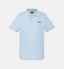 Polo azur en coton piqué Schott