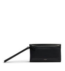 Pochette zippée M en cuir signature Lancel